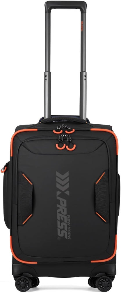 22" Luggage, Softside Suitcase w/Double Spinner Wheels, Waterproof,Lightweight Rolling Suitcases for Men/Women（Green,22in）