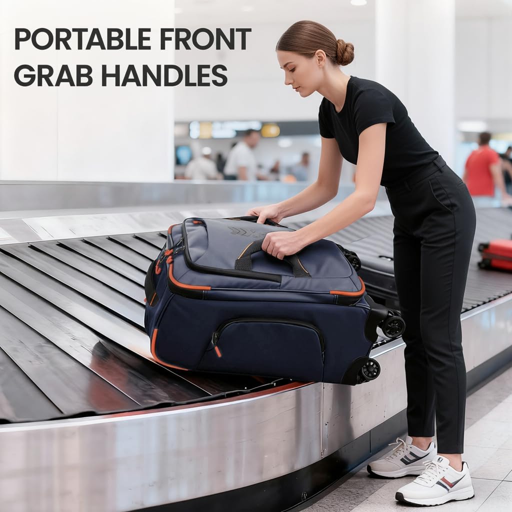 22" Luggage, Softside Suitcase w/Double Spinner Wheels, Waterproof,Lightweight Rolling Suitcases for Men/Women（Green,22in）