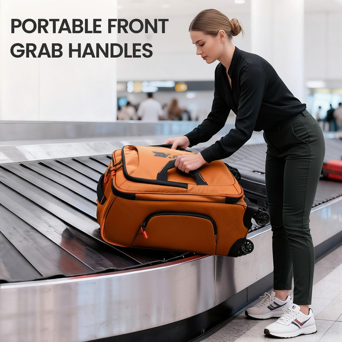 22" Luggage, Softside Suitcase w/Double Spinner Wheels, Waterproof,Lightweight Rolling Suitcases for Men/Women（Green,22in）