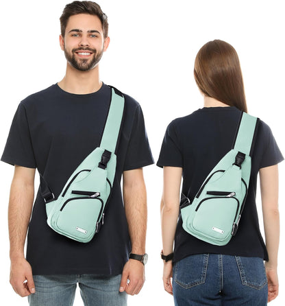 Waterproof Sling Bag Crossbody Backpack for Men Women Sling Backpack Hiking Daypack Multipurpose Cross Body Chest Bag