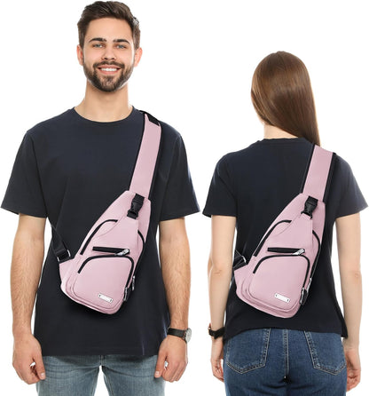 Waterproof Sling Bag Crossbody Backpack for Men Women Sling Backpack Hiking Daypack Multipurpose Cross Body Chest Bag