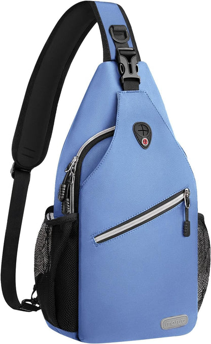 Small Sling Bag for Men, Crossbody Shoulder Chest Daypack Bag | Sling Backpack for Casual Travel Hiking