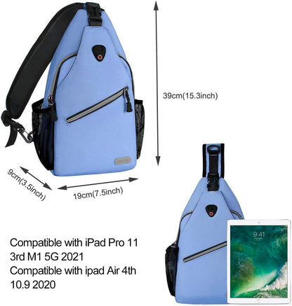 Small Sling Bag for Men, Crossbody Shoulder Chest Daypack Bag | Sling Backpack for Casual Travel Hiking