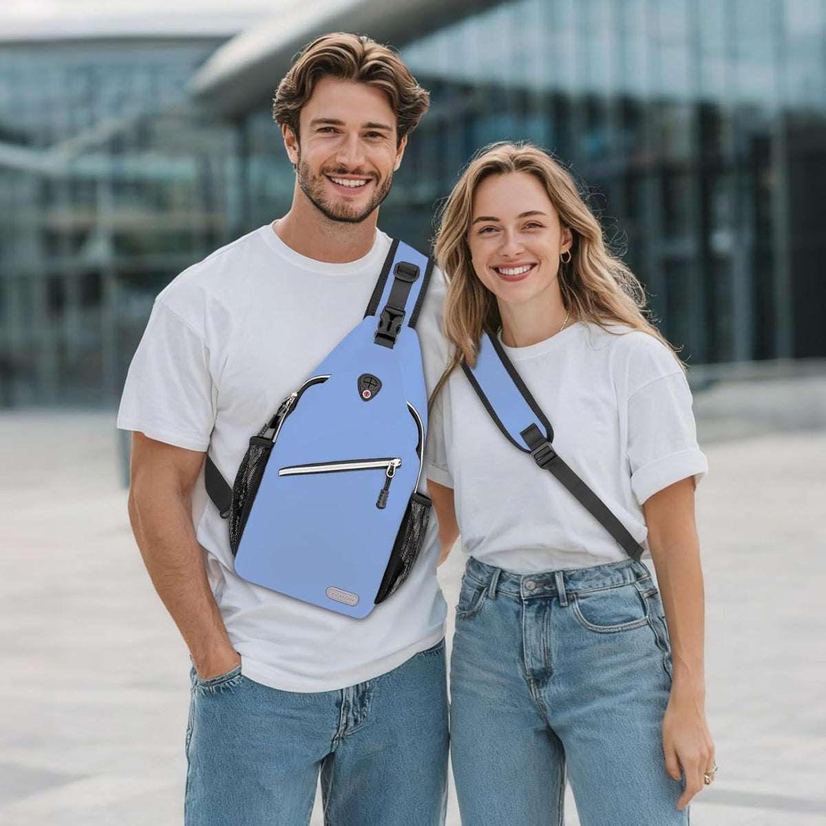 Small Sling Bag for Men, Crossbody Shoulder Chest Daypack Bag | Sling Backpack for Casual Travel Hiking