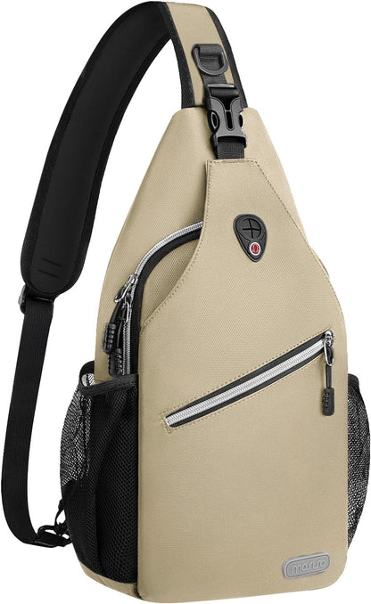 Small Sling Bag for Men, Crossbody Shoulder Chest Daypack Bag | Sling Backpack for Casual Travel Hiking