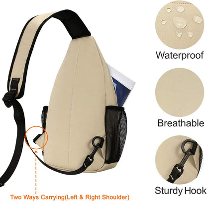 Small Sling Bag for Men, Crossbody Shoulder Chest Daypack Bag | Sling Backpack for Casual Travel Hiking