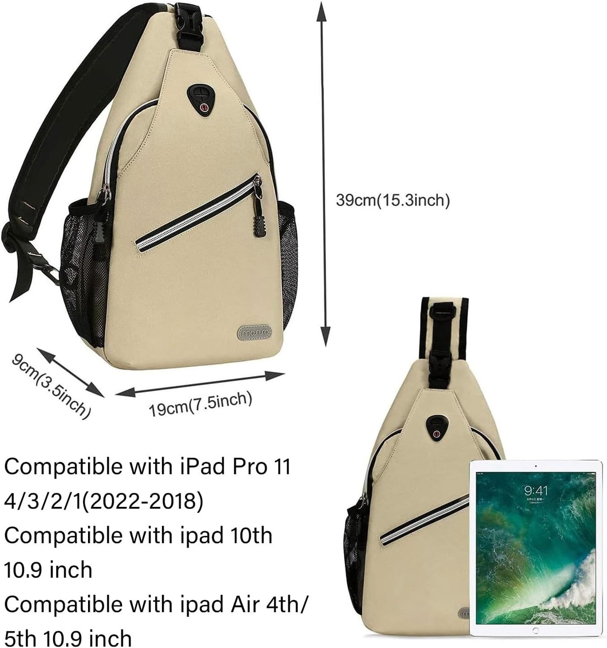 Small Sling Bag for Men, Crossbody Shoulder Chest Daypack Bag | Sling Backpack for Casual Travel Hiking