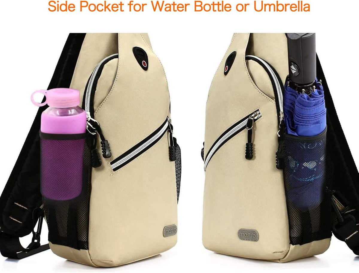 Small Sling Bag for Men, Crossbody Shoulder Chest Daypack Bag | Sling Backpack for Casual Travel Hiking