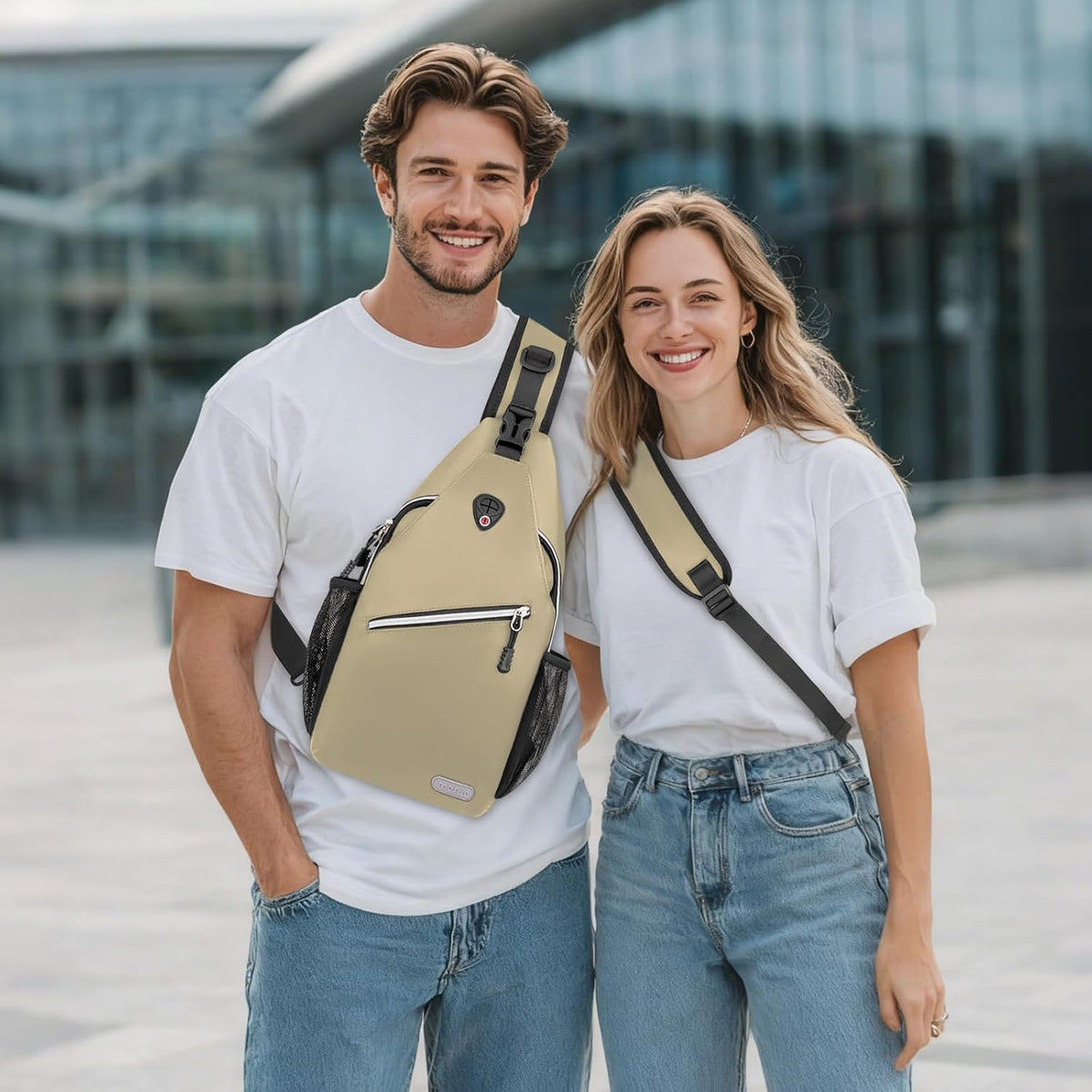 Small Sling Bag for Men, Crossbody Shoulder Chest Daypack Bag | Sling Backpack for Casual Travel Hiking