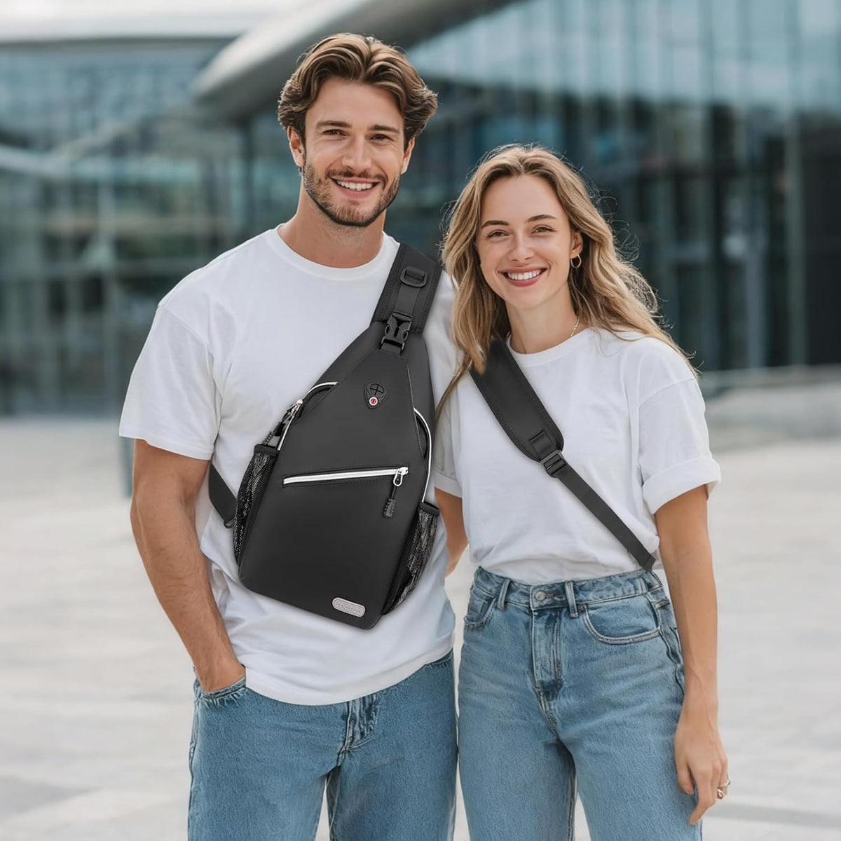 Small Sling Bag for Men, Crossbody Shoulder Chest Daypack Bag | Sling Backpack for Casual Travel Hiking