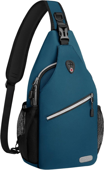 Small Sling Bag for Men, Crossbody Shoulder Chest Daypack Bag | Sling Backpack for Casual Travel Hiking