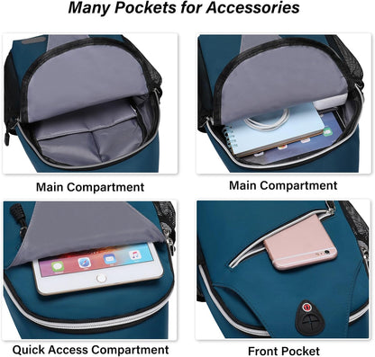 Small Sling Bag for Men, Crossbody Shoulder Chest Daypack Bag | Sling Backpack for Casual Travel Hiking