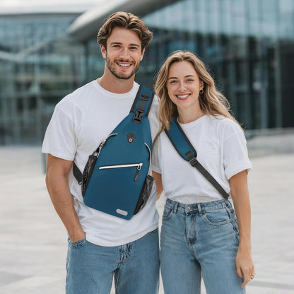 Small Sling Bag for Men, Crossbody Shoulder Chest Daypack Bag | Sling Backpack for Casual Travel Hiking