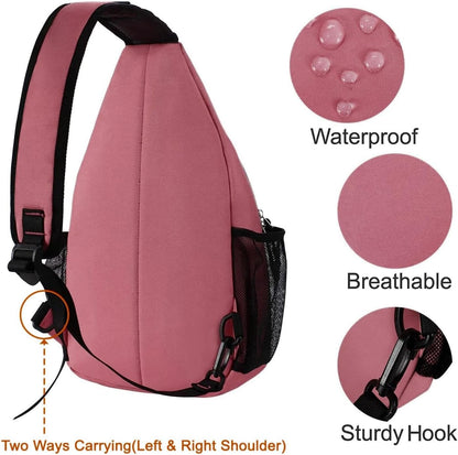 Small Sling Bag for Men, Crossbody Shoulder Chest Daypack Bag | Sling Backpack for Casual Travel Hiking