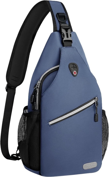 Small Sling Bag for Men, Crossbody Shoulder Chest Daypack Bag | Sling Backpack for Casual Travel Hiking