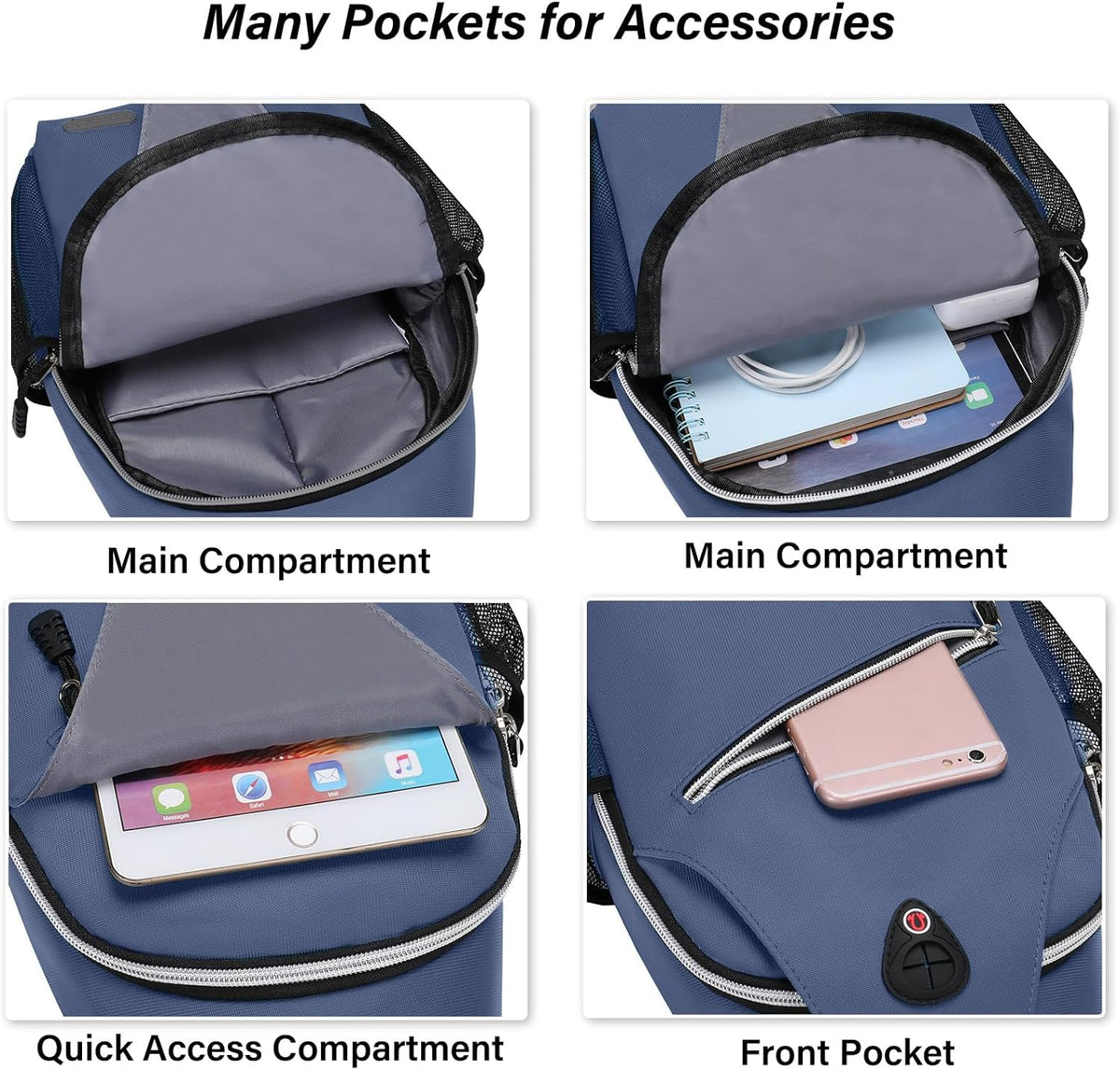 Small Sling Bag for Men, Crossbody Shoulder Chest Daypack Bag | Sling Backpack for Casual Travel Hiking