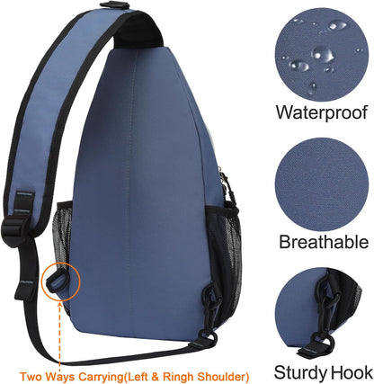 Small Sling Bag for Men, Crossbody Shoulder Chest Daypack Bag | Sling Backpack for Casual Travel Hiking