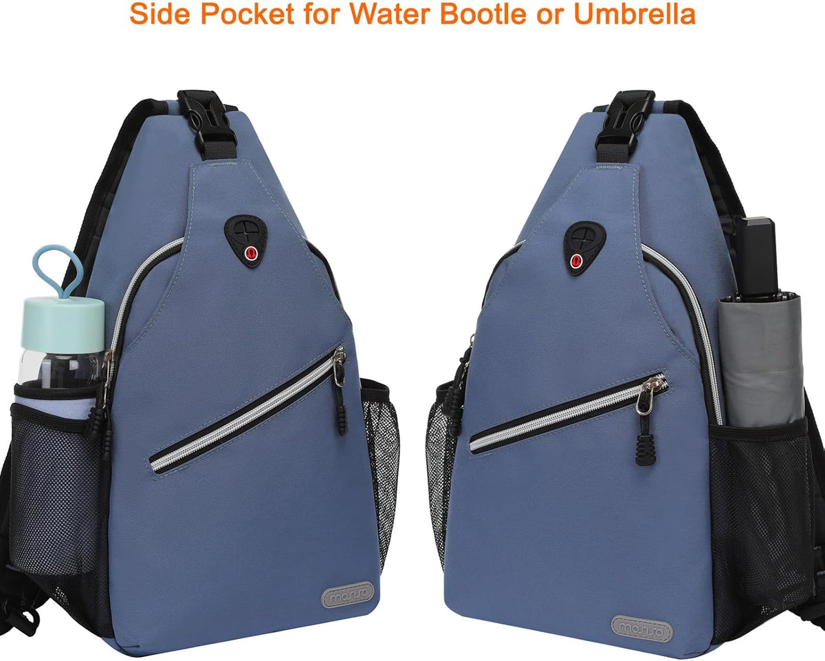 Small Sling Bag for Men, Crossbody Shoulder Chest Daypack Bag | Sling Backpack for Casual Travel Hiking