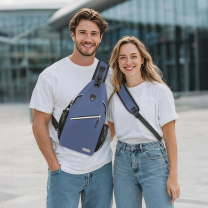 Small Sling Bag for Men, Crossbody Shoulder Chest Daypack Bag | Sling Backpack for Casual Travel Hiking
