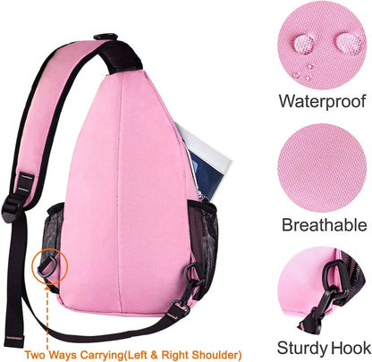 Small Sling Bag for Men, Crossbody Shoulder Chest Daypack Bag | Sling Backpack for Casual Travel Hiking