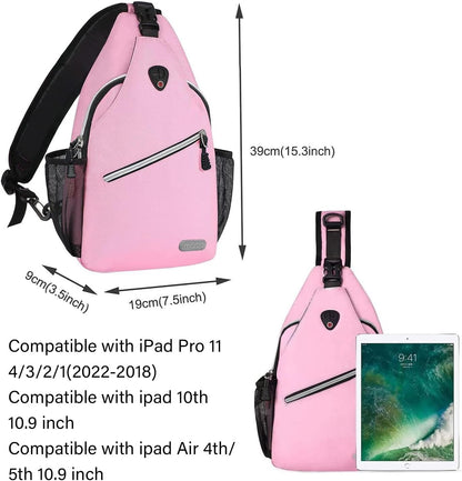 Small Sling Bag for Men, Crossbody Shoulder Chest Daypack Bag | Sling Backpack for Casual Travel Hiking