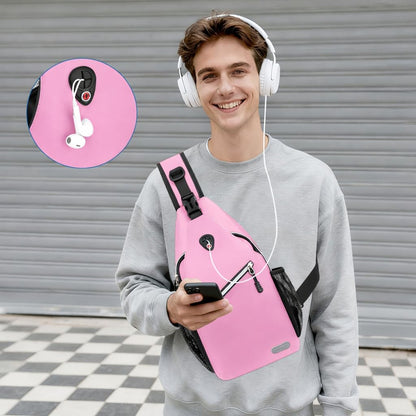 Small Sling Bag for Men, Crossbody Shoulder Chest Daypack Bag | Sling Backpack for Casual Travel Hiking
