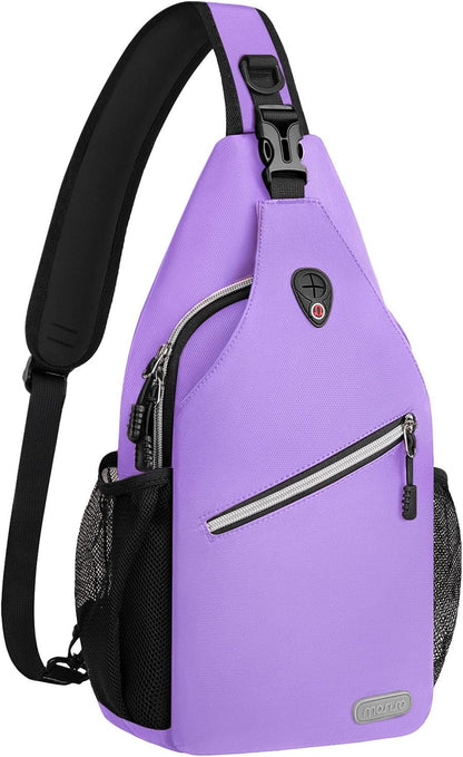 Small Sling Bag for Men, Crossbody Shoulder Chest Daypack Bag | Sling Backpack for Casual Travel Hiking