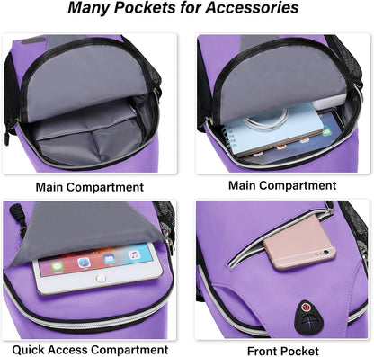 Small Sling Bag for Men, Crossbody Shoulder Chest Daypack Bag | Sling Backpack for Casual Travel Hiking