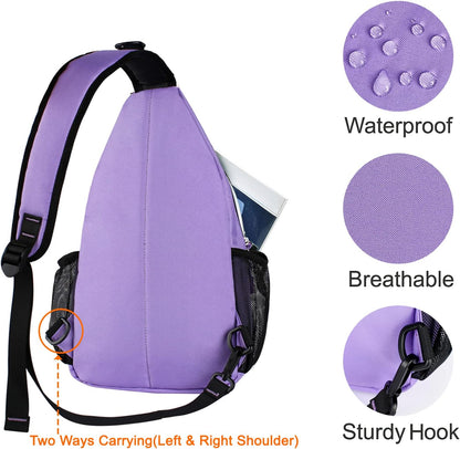 Small Sling Bag for Men, Crossbody Shoulder Chest Daypack Bag | Sling Backpack for Casual Travel Hiking