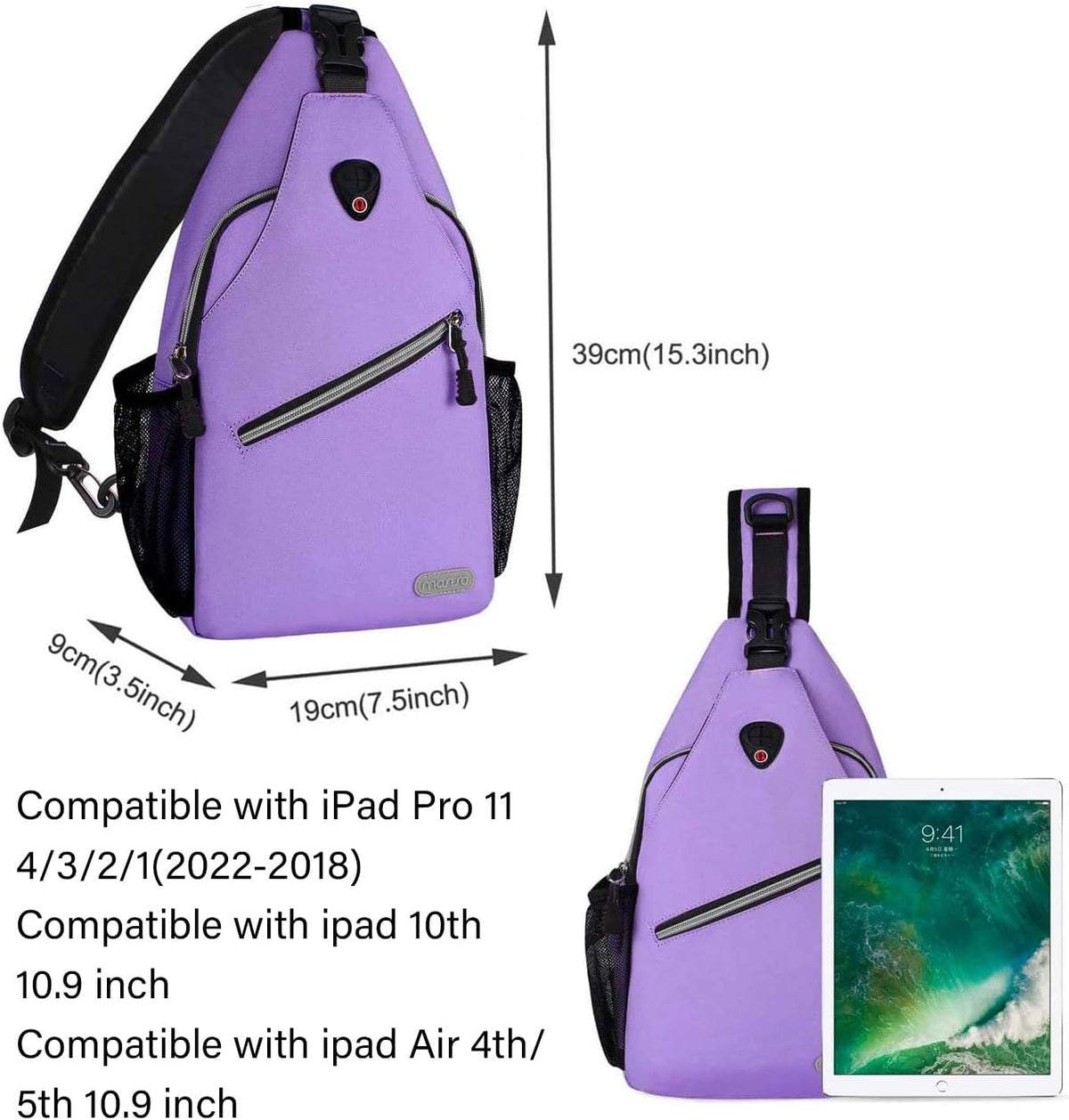 Small Sling Bag for Men, Crossbody Shoulder Chest Daypack Bag | Sling Backpack for Casual Travel Hiking