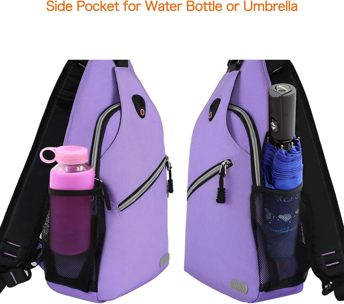 Small Sling Bag for Men, Crossbody Shoulder Chest Daypack Bag | Sling Backpack for Casual Travel Hiking