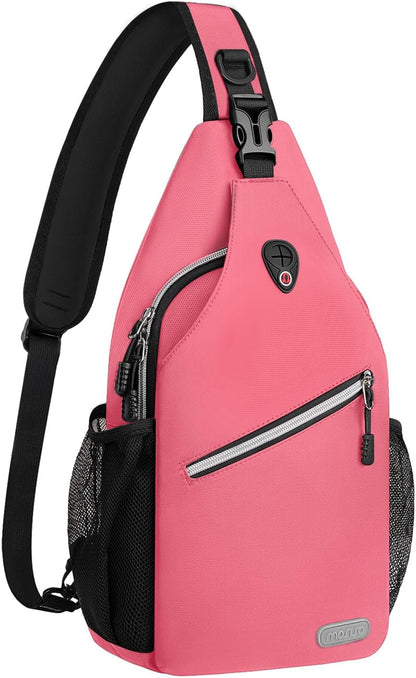 Small Sling Bag for Men, Crossbody Shoulder Chest Daypack Bag | Sling Backpack for Casual Travel Hiking