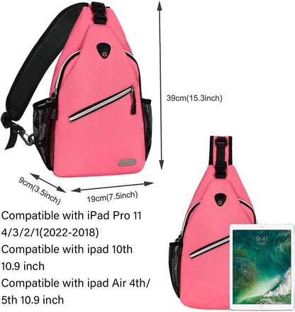 Small Sling Bag for Men, Crossbody Shoulder Chest Daypack Bag | Sling Backpack for Casual Travel Hiking