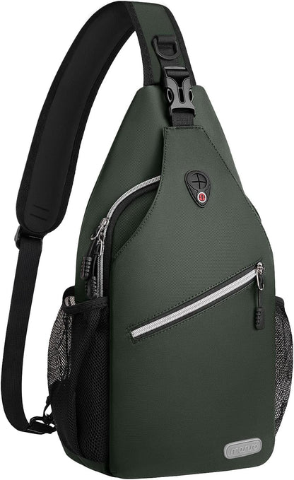 Small Sling Bag for Men, Crossbody Shoulder Chest Daypack Bag | Sling Backpack for Casual Travel Hiking