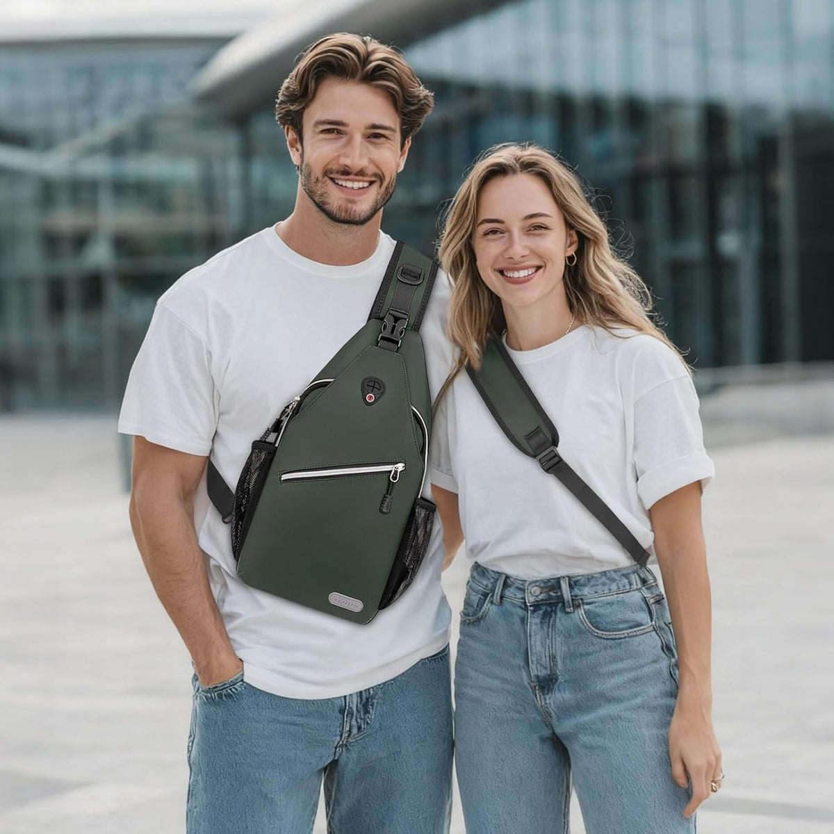 Small Sling Bag for Men, Crossbody Shoulder Chest Daypack Bag | Sling Backpack for Casual Travel Hiking