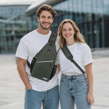 Small Sling Bag for Men, Crossbody Shoulder Chest Daypack Bag | Sling Backpack for Casual Travel Hiking