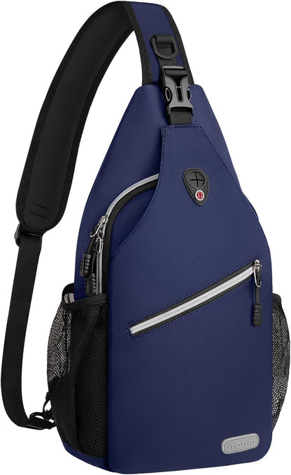 Small Sling Bag for Men, Crossbody Shoulder Chest Daypack Bag | Sling Backpack for Casual Travel Hiking