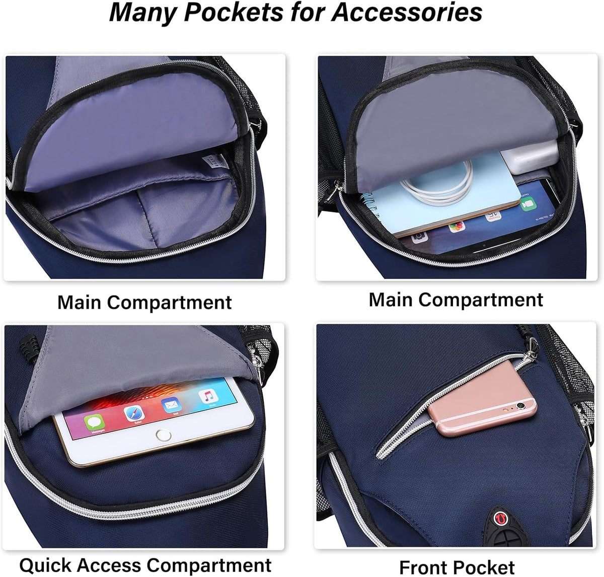 Small Sling Bag for Men, Crossbody Shoulder Chest Daypack Bag | Sling Backpack for Casual Travel Hiking