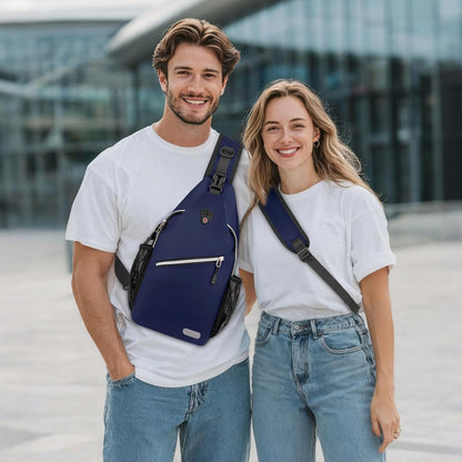 Small Sling Bag for Men, Crossbody Shoulder Chest Daypack Bag | Sling Backpack for Casual Travel Hiking