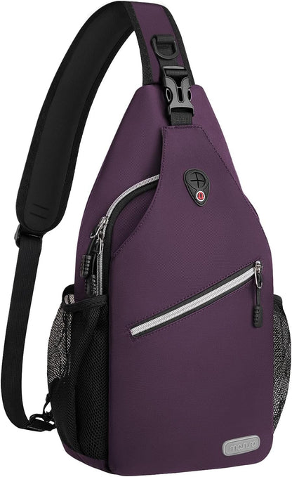 Small Sling Bag for Men, Crossbody Shoulder Chest Daypack Bag | Sling Backpack for Casual Travel Hiking