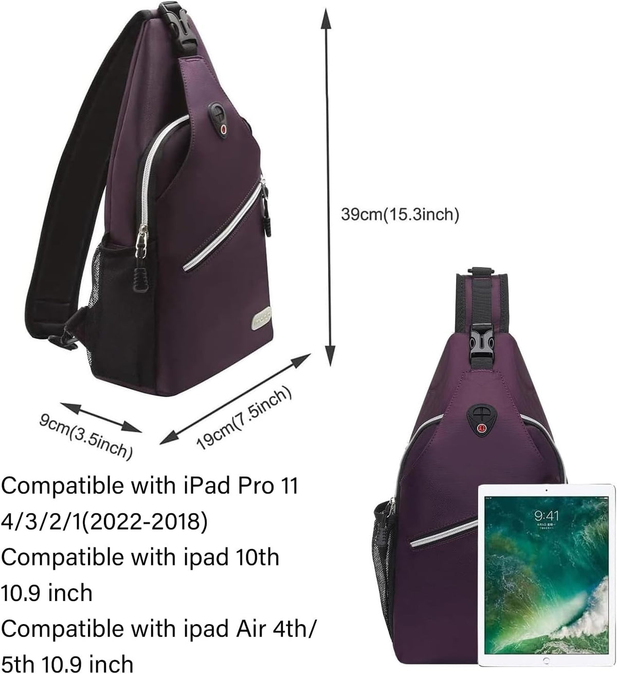 Small Sling Bag for Men, Crossbody Shoulder Chest Daypack Bag | Sling Backpack for Casual Travel Hiking
