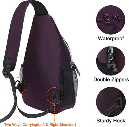 Small Sling Bag for Men, Crossbody Shoulder Chest Daypack Bag | Sling Backpack for Casual Travel Hiking
