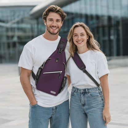 Small Sling Bag for Men, Crossbody Shoulder Chest Daypack Bag | Sling Backpack for Casual Travel Hiking