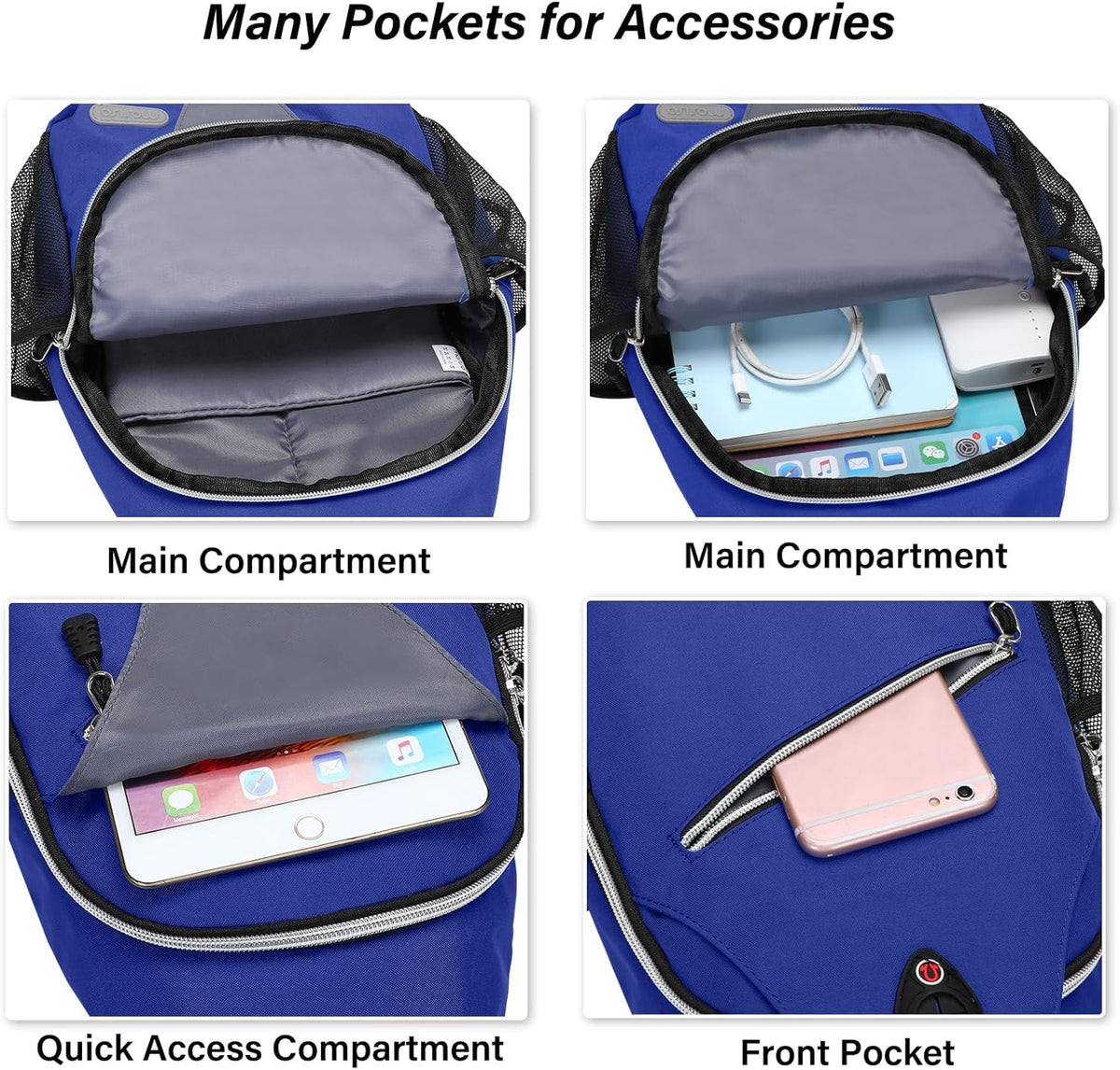 Small Sling Bag for Men, Crossbody Shoulder Chest Daypack Bag | Sling Backpack for Casual Travel Hiking