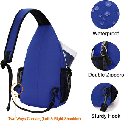 Small Sling Bag for Men, Crossbody Shoulder Chest Daypack Bag | Sling Backpack for Casual Travel Hiking