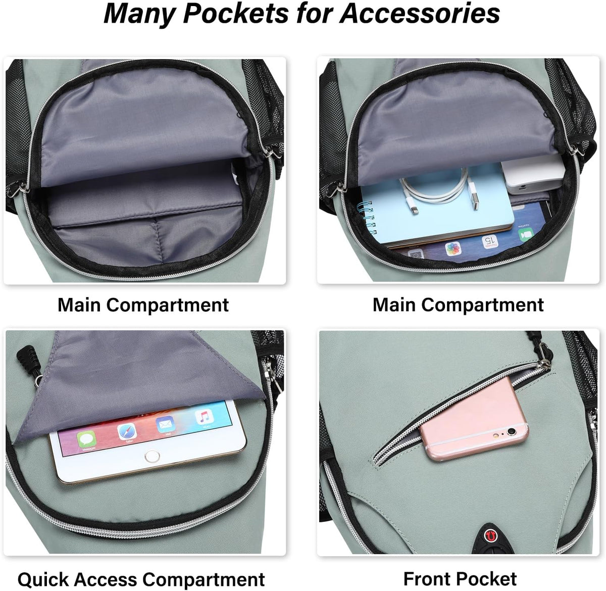Small Sling Bag for Men, Crossbody Shoulder Chest Daypack Bag | Sling Backpack for Casual Travel Hiking
