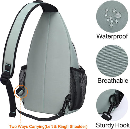 Small Sling Bag for Men, Crossbody Shoulder Chest Daypack Bag | Sling Backpack for Casual Travel Hiking