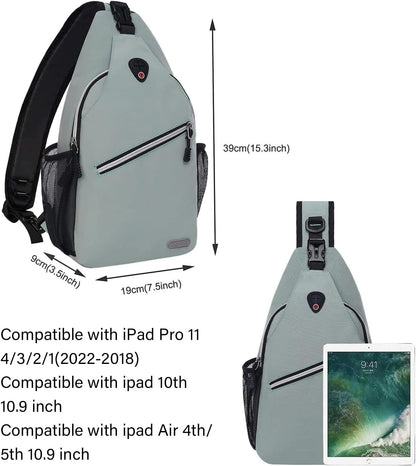 Small Sling Bag for Men, Crossbody Shoulder Chest Daypack Bag | Sling Backpack for Casual Travel Hiking