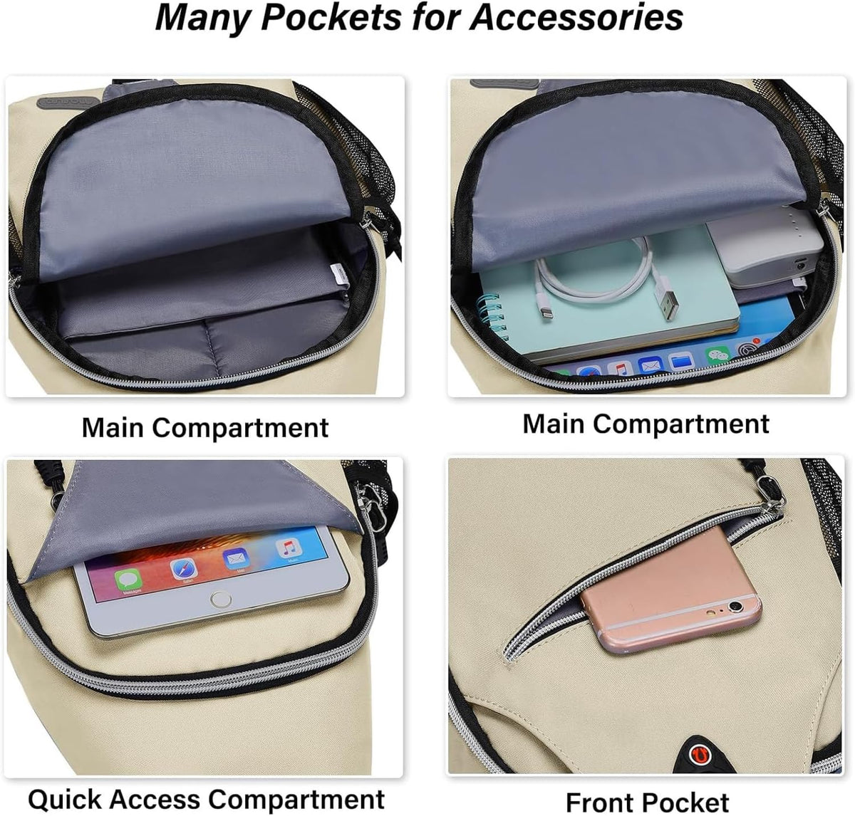 Small Sling Bag for Men, Crossbody Shoulder Chest Daypack Bag | Sling Backpack for Casual Travel Hiking