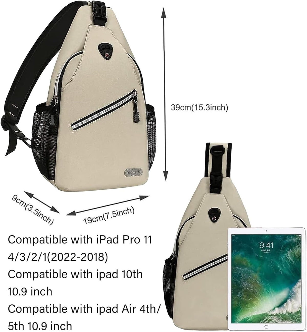 Small Sling Bag for Men, Crossbody Shoulder Chest Daypack Bag | Sling Backpack for Casual Travel Hiking